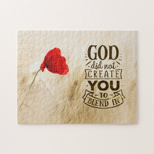 Gott hat Sie nicht zu einem Christlichen Zitat zus Puzzle (Horizontal)