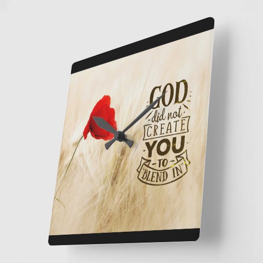 Gott hat Sie nicht zu einem Christlichen Zitat zus Quadratische Wanduhr (Winkel)