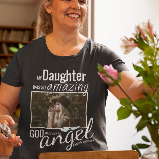 Gott hat sie zu einem Engel gemacht | Foto Beerdig T-Shirt