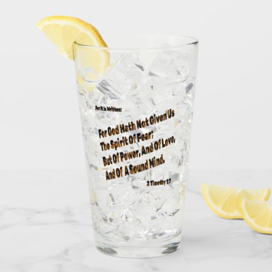 Gott hat uns den Geist der Angst nicht gegeben Glas (Vorderseite Ice)