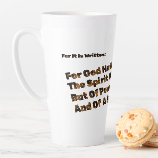 Gott hat uns den Geist der Angst nicht gegeben Milchtasse (Beispiel)