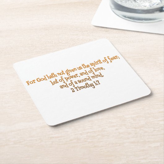 Gott hat uns den Geist der Angst nicht gegeben Rechteckiger Pappuntersetzer (angewinkelt)