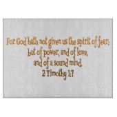 Gott hat uns den Geist der Angst nicht gegeben Schneidebrett (Vorderseite)