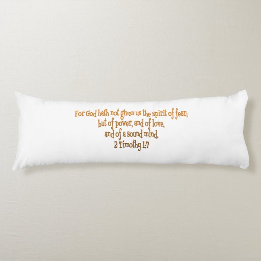 Gott hat uns den Geist der Angst nicht gegeben Seitenschläferkissen (Vorderseite)