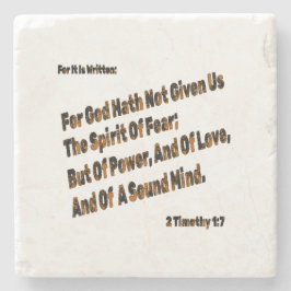Gott hat uns den Geist der Angst nicht gegeben Steinuntersetzer