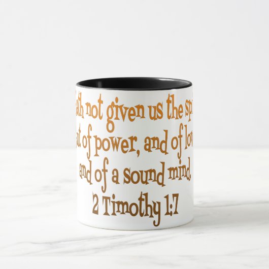 Gott hat uns den Geist der Angst nicht gegeben Tasse (Zentrum)