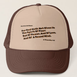 Gott hat uns den Geist der Angst nicht gegeben Truckerkappe