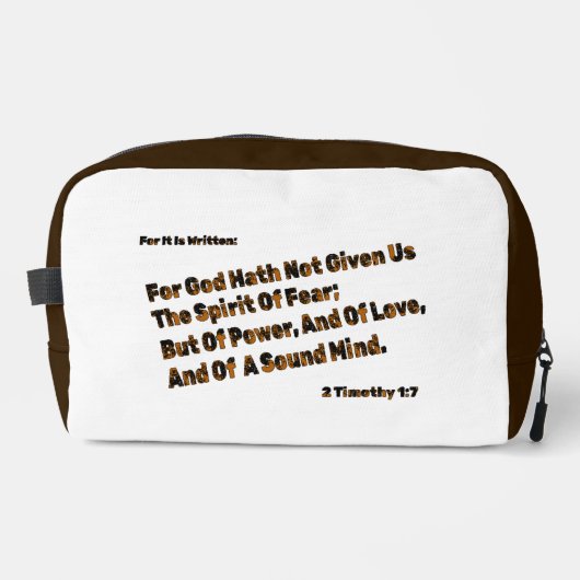 Gott hat uns den Geist der Angst nicht gegeben Waschbeutel (Vorderseite)