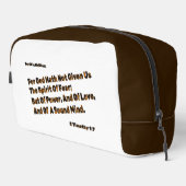 Gott hat uns den Geist der Angst nicht gegeben Waschbeutel (Rechte Ecke)