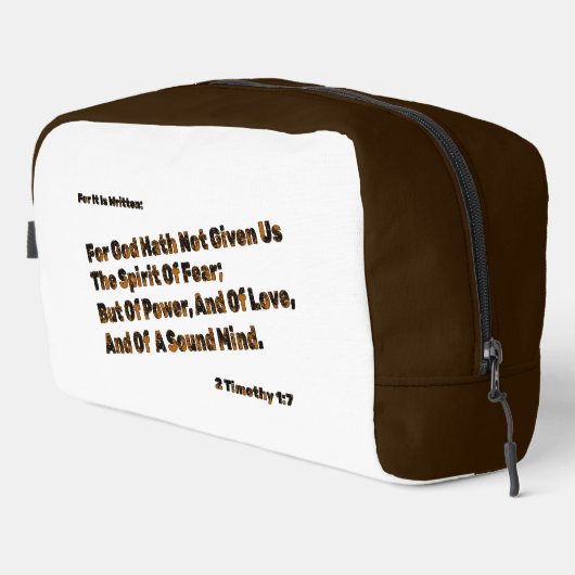 Gott hat uns den Geist der Angst nicht gegeben Waschbeutel (Rechte Ecke)