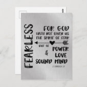 Gott hat uns keinen Geist der Furcht-Schrift gegeb Postkarte (Vorne/Hinten)