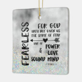 Gott hat uns nicht den Geist der Furcht Bibelverse Keramikornament (Links)