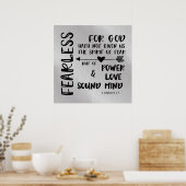 Gott hat uns nicht den Geist der Furcht-Schrift ge Poster (Küche)