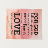 Gott hat uns nicht den Geist der Furcht-Schrift ge Wandteppich (Vorderseite (Horizontal))