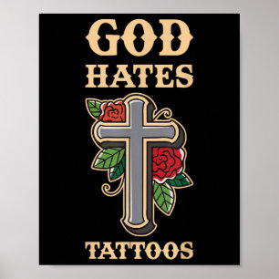 Gott Hates Tattoos Poster