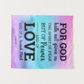 Gott Hath uns den Geist der Furcht-Schrift nicht Wandteppich (Vorderseite (Horizontal))