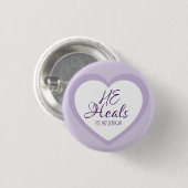 Gott heilt die Gebrochenen Herzigen Helllila Trost Button (Vorne & Hinten)