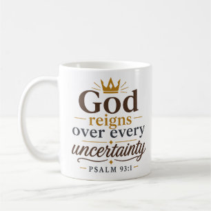 Gott herrscht über jedes ungewisse christliche Zit Kaffeetasse