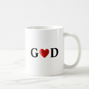 Gott-Herz-Kalligrafie Kaffeetasse