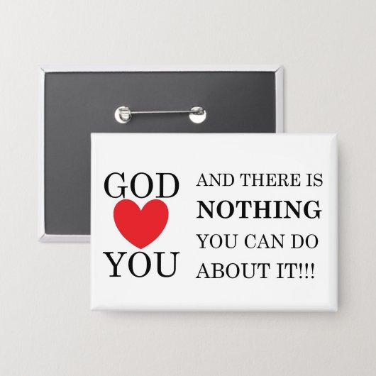 Gott Herz Sie Button (Vorderseite/Rückseite)