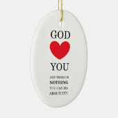 Gott Herz Sie Keramik Ornament (Rechts)
