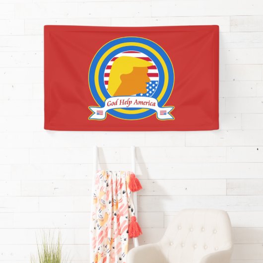 Gott-Hilfe Amerika widerstehen lustigen dem Banner (Insitu)