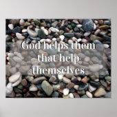 Gott hilft ihnen, motivierend Poster zu erhalten (Vorne)