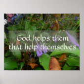 Gott hilft ihnen, sich selbst ein Plakat der Weish (Vorne)