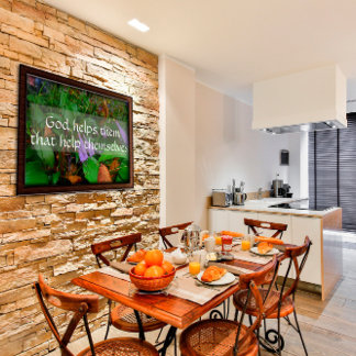 Gott hilft ihnen, sich selbst ein Plakat der Weish