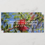 Gott hört, dass du eine leere Verse-Flachkarte has (Vorne/Hinten)