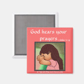 Gott hört deine Gebete Magnet (Vorderseite/Rückseite)