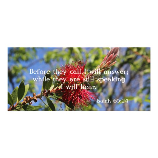 Gott hört die Bibelverse-Rackkarte Werbekarte (Vorne)