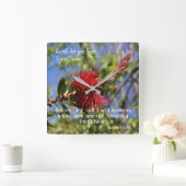 Gott hört die Bibelverse-Uhr Quadratische Wanduhr (Zuhause)