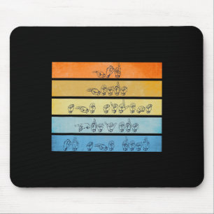 Gott hört Gebete Gehörlosen-Bewusstsein Vintage Ge Mousepad