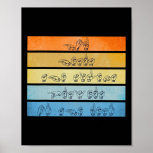 Gott hört Gebete Gehörlosen-Bewusstsein Vintage Ge Poster