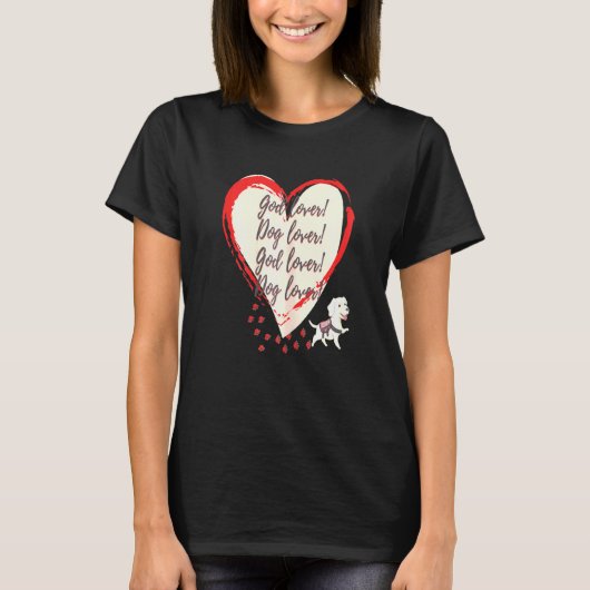 Gott Hund Christlich T-Shirt (Vorderseite)