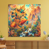 Gott im Himmlischen Tal Leinwanddruck (Insitu (Wohnzimmer))