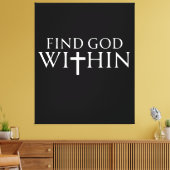 Gott in religiösem Zitat finden Leinwanddruck (Insitu (Wohnzimmer))