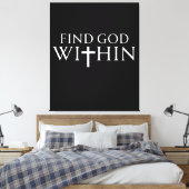 Gott in religiösem Zitat finden Leinwanddruck (Insitu (Schlafzimmer))