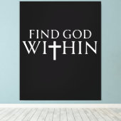 Gott in religiösem Zitat finden Leinwanddruck (Insitu (Holzboden))