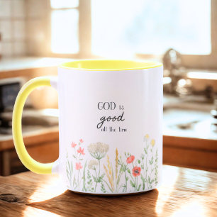 Gott ist allezeit gut - Floral Tasse