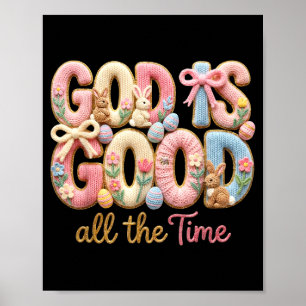 Gott ist allezeit gut Jesus Christliches Hase Ei Poster