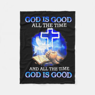 Gott ist allezeit gut lustig christlich  fleecedecke
