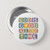 Gott ist allezeit gut Retro Glaube Button (Vorne & Hinten)