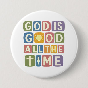 Gott ist allezeit gut Retro Glaube Button