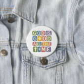 Gott ist allezeit gut Retro Glaube Button (Beispiel)