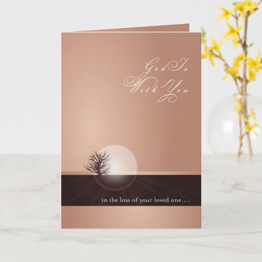 Gott ist bei dir - Sympathiekarten Karte (Gelbe Blume)