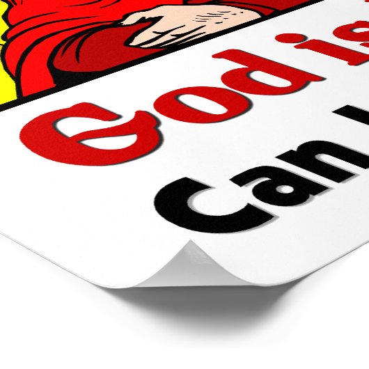 Gott ist beschäftigt kann ich dir helfen, den lust poster (Ecke)