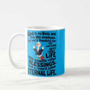 Gott ist Chef Mitarbeiter Süße Ente Christlich Kaffeetasse