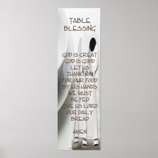 Gott ist das große Tischgebet Poster (Vorne)